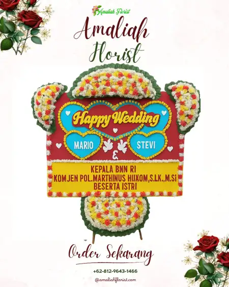 Papan Bunga Pernikahan Puser